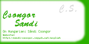 csongor sandi business card