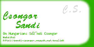 csongor sandi business card